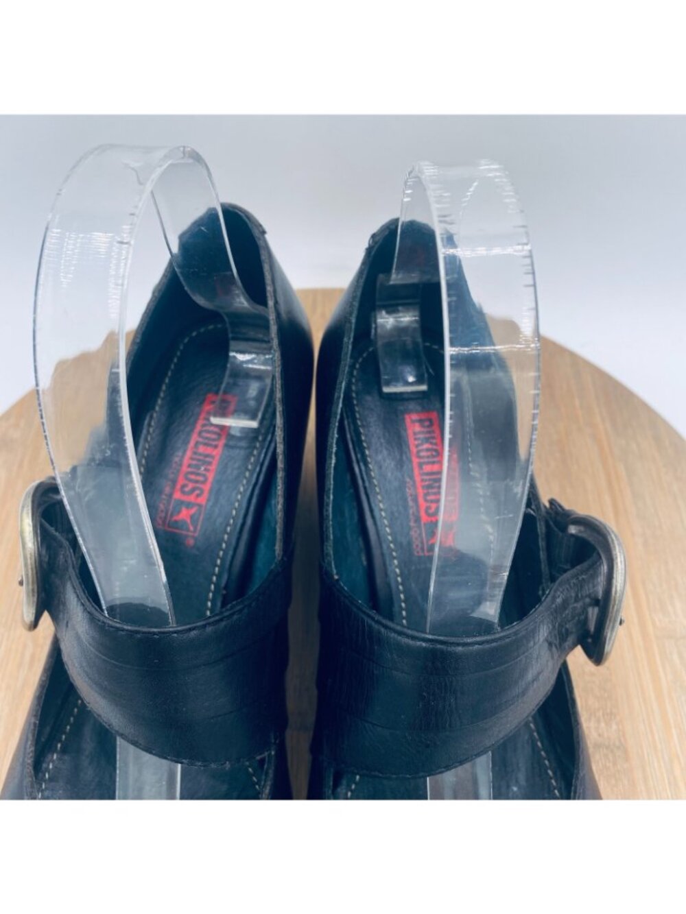 Pikolinos Mary Jane Shoes Womens 8.5 39 Black Leather Pumps Buckle Whimsygoth - Picture 4 of 13